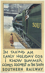 10173056
&copy; NRM - Pictorial Collection
�I�m Taking an Early Holiday�, SR poster, 1936.