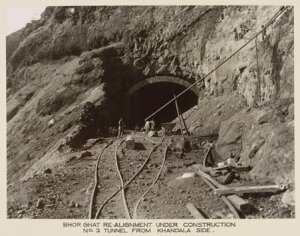 10446156
&copy; National Railway Museum
Railway line through the Bhor Ghat, India, c 1930.