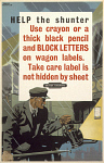 10171457
&copy; NRM - Pictorial Collection
'Help the Shunter', BR poster, c 1948.