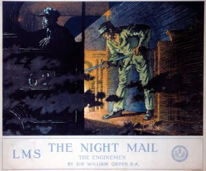 10173358
&copy; NRM - Pictorial Collection
�The Night Mail�, LMS poster, 1924.