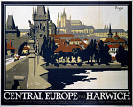 10173558
&copy; NRM - Pictorial Collection
�Central Europe via Harwich�, LNER poster, 1923-1947.