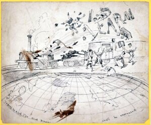 10319263
&copy; NRM - Pictorial Collection
'Travel to and fro and knowledge shall be encreased', 1850.
