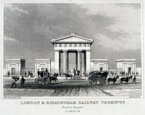 10322663
&copy; Science Museum Pictorial
'London & Birmingham Railway Terminus - Euston Square', 1845-1860.