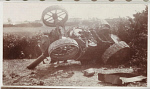 10428564
&copy; NMeM - Kodak Collection
Overturned traction engine, c 1910.