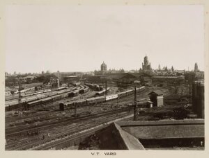 10446167
&copy; National Railway Museum
Railway sidings, Victoria Terminus, Bombay, India, c 1930.
