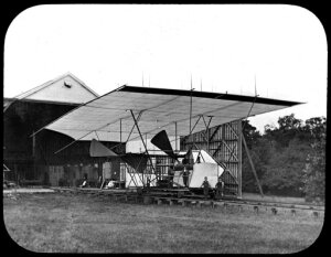 10423872
&copy; Science Museum
Maxim's flying machine modified to give visitors 'rides on the track', 1894.