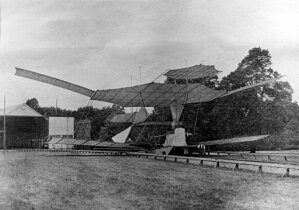 10423875
&copy; Science Museum
Maxim's flying machine on its launch track, Bexleyheath, Kent, 1894.