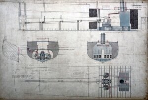 10307078
&copy; Science Museum Archive
Plans of SS �Harbinger�, 1851.
