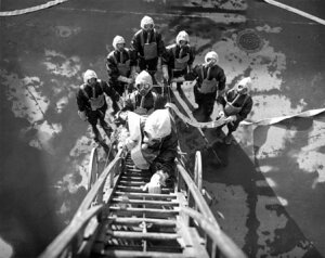 10308880
&copy; NMeM Daily Herald Archive
The fire fighters of Leicestershire Fire Br