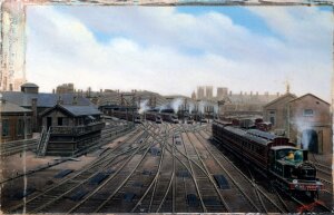 10282783
&copy; NRM - Pictorial Collection
Locomotives departing York station, c 1910.