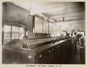 10446184
&copy; National Railway Museum
Signal box, Victoria Terminus, Bombay, India, c 1930.