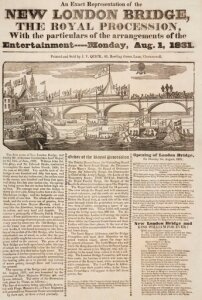 10410985
&copy; Science Museum Pictorial
�New London Bridge, The Royal Procession�, 1 August 1831.