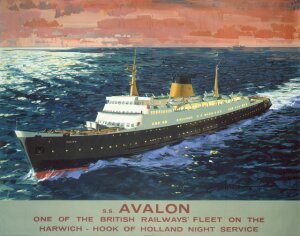 10173886
&copy; NRM - Pictorial Collection
'SS Avalon', BR poster, 1950s.