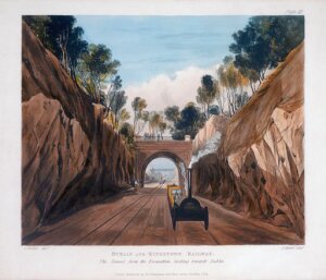 10302186
&copy; NRM - Pictorial Collection
'The tunnel from the excavation looking towards Dublin', Ireland, 1834.