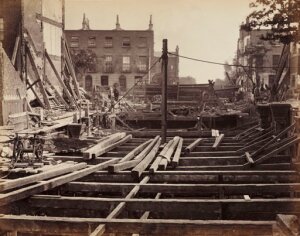 10437888
&copy; Science Museum Archive
Construction of the Metropolitan District Railway, Notting Hill, London, c 1867.