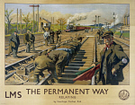 10173091
&copy; NRM - Pictorial Collection
�The Permanent Way: Relaying�, LMS poster, 1924.