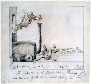 10328491
&copy; NRM - Pictorial Collection
'The Constable on the Great Western Railway who was run over...', 1835.