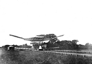 10423891
&copy; Science Museum
Maxim�s flying machine on its launch track, 1894.