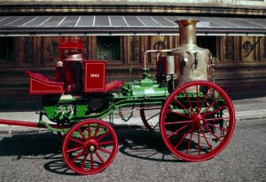 10300893
&copy; Science Museum
'Sutherland' steam fire engine, 1863.