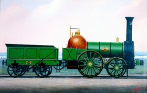 10283094
&copy; NRM - Pictorial Collection
London & Birmingham Railway 2-2-0 locomotive no 28, c 1838.
