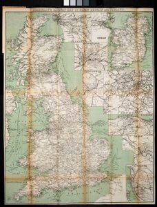10466995
&copy; National Railway Museum
Bradshaw railway map of Great Britain and Ireland, 1901.
