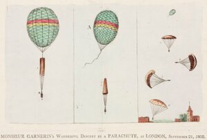 10411097
&copy; Science Museum Pictorial
�Monsieur Garnerin�s Wonderful Ascent by a Parachute�, 21 September 1802.