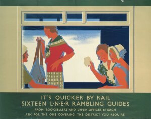 10173998
�It�s Quicker by Rail - Sixteen LNER Rambling Guides�, poster, 1923-1947.