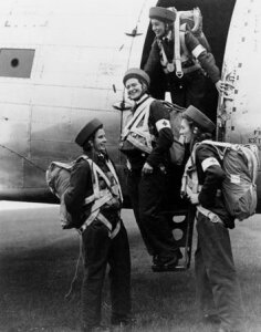 10313699
&copy; NMeM Daily Herald Archive
Royal Air Force para-nurses at Upper Heyford, Oxfordshire, 7 October 1948.