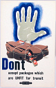 10171455
&copy; NRM - Pictorial Collection
'Don't Accept Packages which are Unfit for Transit', BR staff poster, 1960.