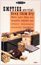 10171460
&copy; NRM - Pictorial Collection
Empties are Vital - Keep them Dry', BR poster, c.1950s.